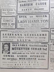 Cumhuriyet Gazetesi - 5 Birincikanun (Aralık) 1943 - Eğer Smuts'ın sözleri doğru ise yazan Nadir Nadi Başmakale - zelzele mıntıkasından ilk resimler ılgaz'da yıkılan binalar ve felaketzede halka yapılan yardım - Milli Şef İsmet İnönü'nün basın birliğine iltifatı - müttefik kararları - Almanya'ya karşı harp şiddetlenecek - Kahire konferansından bir fotoğraf Amerika ve Çin Cumhur reisleri bir arada  - Smolensk Kesiminde 4 gün evvel başlayan büyük Sovyet taarruzu kar fırtınasına rağmen devam ediyor - Leipzig de ağır bir baskına uğradı - ithale cephesinde taarruz kızıştı - yugoslavya'da Mareşal Tito başkumandan oldu - Cemal Nadir karikatür -  haftanın şakaları yazan Burhan Felek - Spritizmanın doğumu ve bir din oluşu Profesör Doktor M. Şekip Tunç - Lig maçlarının İkinci devresi bugün başlıyor - Fenerbahçe stadında Vefa Anadolu Hisarı maçı - Şeref stadında Galatasaray Kasımpaşa maçı - Aşkın doğuşu yazan Peride Celal Yazı Dizisi - Şimal dalmaçya Adaları hırvatlar elinde - Müzeyyen Senar Işıl