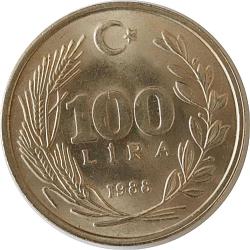 Türkiye Cumhuriyeti  1987 Yılı 100 Lira  (9161)