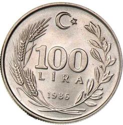Türkiye Cumhuriyeti 1986 Yılı 100 Lira  (7792)