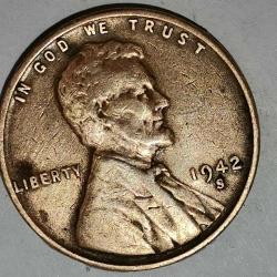 AMERİKA 1942 S    1 CENT BUĞDAY CENT