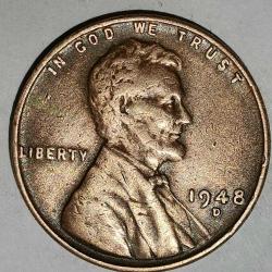 LOT.16 » AMERİKA 1948 D     1 CENT BUĞDAY CENT