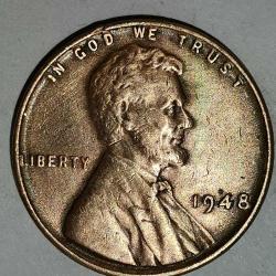 AMERİKA 1948      1 CENT BUĞDAY CENT