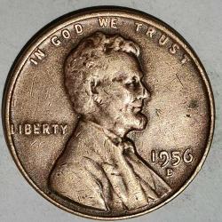 LOT.12 » AMERİKA 1956 D       1 CENT BUĞDAY CENT