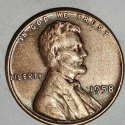 AMERİKA 1958        1 CENT BUĞDAY CENT