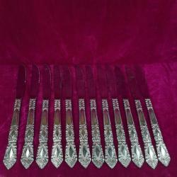 VINTAGE STAINLESS STEEL GERMAN MODEL , 12 ADET YEMEK BIÇAĞI