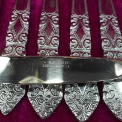 VINTAGE STAINLESS STEEL GERMAN MODEL , 12 ADET YEMEK BIÇAĞI