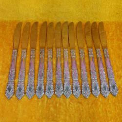 VINTAGE STAINLESS STEEL GERMAN MODEL , 12 ADET YEMEK BIÇAĞI