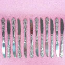 VINTAGE STAINLESS STEEL GERMAN MODEL , 12 ADET YEMEK BIÇAĞI