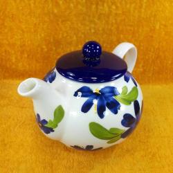 VINTAGE EL BOYAMA ÇİÇEKLER RESİMLİ SERAMİK DEMLİK