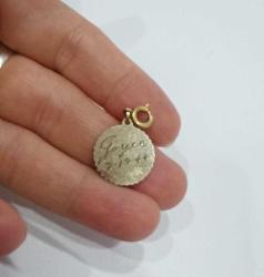 Antika Altın Dolgu Kız Çocuğu Sülietli Charm Kolye Ucu 1944