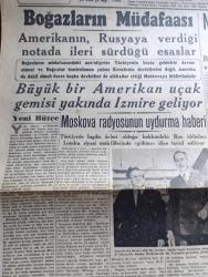 Cumhuriyet Gazetesi - 3 Ekim 1946 - yeni bütçe yazan Nadir Nadi Başmakale - boğazları müdafaası - Amerika'nın Rusya'ya verdiği notada ileri sürdüğü esaslar - Nürnberg mahkemesi kararının akisleri - bütün dünya basını harb suçluları için verilen kararları türlü türlü tefsir ediyor - Göring ölüm hücresinde bir gazeteciye beyanat verdi fotoğraf - Haydarpaşa numune Hastanesi'nin bahçesinde yeni bir verem pavyonunun temeli atıldı fotoğraf - Moskova radyosunun uydurma haberi - Türkiye'de İngiliz üsleri olduğu hakkında Rus iddiaları - Mısır'da kabine buhranı sona erdi - Beynelmilel nakit sandığına Türkiye'de dahil oldu - buğday ve un satışları - yarı şaka yarı ciddi yazan Burhan Felek - İktisat fakültesinin on yıllık faaliyeti yazan profesör Ziyaeddin Fahri Fındıkoğlu - Raşit Rıza Tiyatrosu bu akşam Yeşilköy Park gazinosu'nda - İsmail dümbüllü ve Suzan yakar Büyükada iskele gazinosu'nda - Anadolu turnesine çıkan Sabriye tokses 4 Ekim Adapazarı Saray sinemasında -  kanlı gölge İpek sinemasında