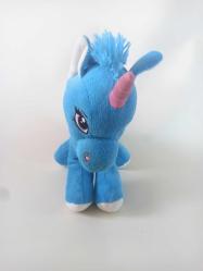 Unicorn Pony Tek Boynuzlu Mavi Peluş At