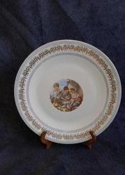 Büyük boy seramik tabak. Türk malı eskilerden yarımca porselen. sümerbank