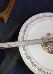 Büyük boy seramik tabak. Türk malı eskilerden yarımca porselen. sümerbank