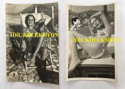 YEŞİLÇAM'IN DEĞERLİ OYUNCUSU HÜLYA TUĞLU'NUN ORİJİNAL 13'LÜ FOTOĞRAF SETİ - 18 x 12 cm EBADINDA - HÜLYA TUĞLU DENİZ KENARINDA MAYOSUYLA GÜNEŞLENİP POZ VERİRKEN ÇEKİLMİŞ 13 FARKLI KARE