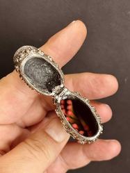 1900's KOMPLE GÜMÜŞ GRAVÜR İŞÇİLİKLİ ESKİ ANTİKA GÜMÜŞ KİBRİTLİK KOLEKSİYONLUK