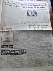 Cumhuriyet Gazetesi - 2 nisan 1955 - hayırlı bir ziyaret yazan Nadir Nadi Başmakale - Lübnan Cumhurreisi Camille Chamoun dün Ankara'ya geldi - Türk ve Lübnan Cumhur reisleri dün hava meydanı'nda milli marşları dinliyorlar fotoğraf - misafir devlet reisinin eşi ile meclis reisi Refik koraltan başvekil Adnan Menderes ve diğer kişiler hava meydanını terk ederlerken fotoğraf - Ahmet Emin Yalman'a yapılan Malatya suikasti davasının temyiz mürafaası yapıldı - İngiltere'nin Bağdat paktını iltihakı hakkında Adnan Menderes'in demeci - Nazım Hikmet Beyrut'a geliyor - Üsküdar ve Kadıköy tramvayları işletmesi E.T.T idaresini devrolunurken sevinçten ağlayan tramvaycı fotoğraf - Hacı Kurye Yazanlar Nihal Karamağaralı ve Va Nü yazı dizisi - cezayir'de fevkalade ahval ilan edildi - Çorumda erkek Muallim mektebi açılıyor - meslek gayreti ve ahlak yazan Burhan Felek - milli takımımız dün resmen açıklandı - bugünkü mühim basketbol maçı Fenerbahçe Galatasaray -  Sümer sineması tahliye ediliyor