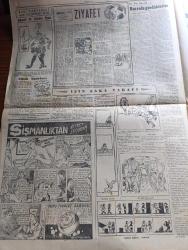 Cumhuriyet Pazar Gazetesi - 9 Aralık 1951 - Doğan Nadi Yedi Dakika Köşe Yazısı - Mısır Kumar Oynuyor -İngiliz karikatürü - Eskiler Ne Alemde Kontrbasçı Ali Sonat yazan Zahir Güvemli - Boş Vakitlerinizi Hoş Geçirmek İçin - Ziyafet Hikaye Yazan Alexander Woolcott - Bir Put Devrildi Rusya'da Gördüklerim Arthur Köstler'in hikayesi - Zabıta Tarihinde Aşk Faciaları yazan Feyyaz Tokar - İşin Şaka Tarafı Köşesi  - Karlı Dağların Kış Misafirleri - İki Bin Yıl Önce Öldürülen Bir Adamın Cesedi Bulundu fotoğraf - İstanbul Radyosu Nasıl Çalışır yazan Necdet Evliyagil - Jacques Thibaud Şehrimizde fotoğraf - Bizim Artistler Nebile Teker fotoğraf - Sinema Yeni Bir Moda Rengarenk Saç Zsa Zsa Sari fotoğraf - Hayat Acıları Filminde Münevver Coşkun Cahid Irgat Bn. Peruz fotoğraf - Franchot Tone İle Barbara Payton Ayrıldılar -  gözyaşları sayesinde yıldız olan kız Maria Fiore fotoğraf - İster İnan İster İnanma Köşesi - Bette Davis - Walter Pigeon - Güneş Yılda En Aşağı 2 Kere Tutulur - Krala Hükmeden Aslan