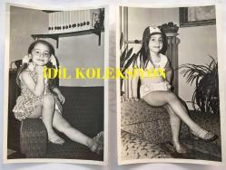 TÜRKAN ŞORAY'IN ANNESİ MELİHA SAV'IN (ÇILGIN MELOŞ) KIZI FİGEN'İN ORİJİNAL 2'Lİ FOTOĞRAF SETİ - 18 x 12 cm EBADINDA