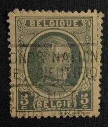 Belçika Pulu - Belgium Stamp - Postadan Geçmiş Pul Filateli - DAMGALI -BELÇİKA KRALI  I. ALBERT TEMALI PUL , 5 PARA - YABANCI PULLAR - NOSTALJİK DOĞUM GÜNÜ HEDİYESİ