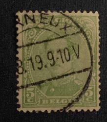 Belçika Pulu - Belgium Stamp - Postadan Geçmiş Pul Filateli - DAMGALI -BELÇİKA KRALI  I. ALBERT TEMALI PUL , 5 PARA - YABANCI PULLAR - NOSTALJİK DOĞUM GÜNÜ HEDİYESİ