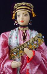 Japon Geyşa Porselen Bebek 28 cm Boyunda