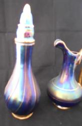 Retro Vintage Limoges Kobalt Porselen Sehpa üstü ibrik ve Güleptanlık