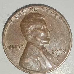 AMERİKA  1958 D  1 CENT  BUĞDAY CENTİ