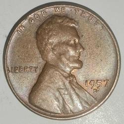 AMERİKA  1957 D  1 CENT  BUĞDAY CENTİ
