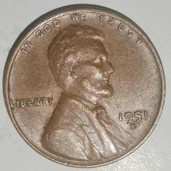 AMERİKA  1951 D   1 CENT  BUĞDAY CENTİ