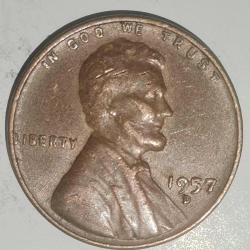AMERİKA  1957 D   1 CENT  BUĞDAY CENTİ