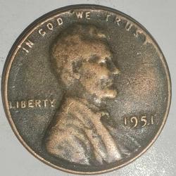 AMERİKA  1951    1 CENT  BUĞDAY CENTİ