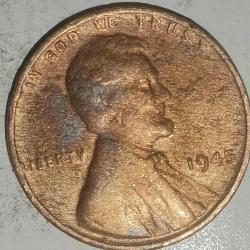 AMERİKA  1945     1 CENT  BUĞDAY CENTİ