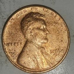 AMERİKA 1944  1 CENT  BUĞDAY CENTİ  ÇİL ALTI