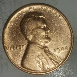 AMERİKA 1944  1 CENT  BUĞDAY CENTİ  ÇİL ALTI