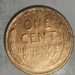 AMERİKA 1945   1 CENT  BUĞDAY CENTİ  ÇİL ALTI