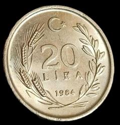 1984 20 Lira Çil Nadir
