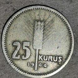 TÜRKİYE 1944   25   KURUŞ