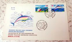 1993 Akdenizin kirliliğe karşı korunması (Barcelona Sözleşmesi) İlk gün zarfı FDC