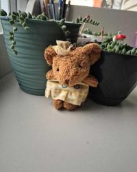 peluş ayı anahtarlık göbekli