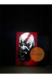 Kratos God Of War Playstation Masaüstü Gece Lambası Hediyelik Gamer Yayıncı Aksesuarı Dekor
