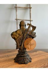 Kratos Büst 20 Cm God Of War Playstation Gamer Hediyelik Figür Gold Eskitme Xbox