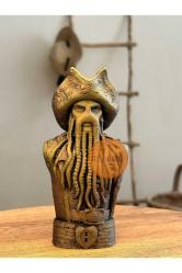 Davy Jones Karayip Korsanları Figürü Büstü Uçan Hollandalı Eskitme Renk 12 Cm