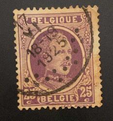 Belçika Pulu - Belgium Stamp - Postadan Geçmiş Pul Filateli - 1925 DAMGALI - BELÇİKA KRALI  I. ALBERT TEMALI PUL , 25 PARA - YABANCI PULLAR - NOSTALJİK DOĞUM GÜNÜ HEDİYESİ