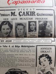 Cumhuriyet Gazetesi - 23 Eylül 1949 - balkanlarda yeni çatlaklar Cumhuriyet Başmakale - seçim tasarısı ilmi heyetin tebliği - Almanlar avusturya'yı yeniden istiyorlar - Birleşmiş Milletler toplantısında Ortadoğu ve Çin meseleleri görüşüldü - İngiliz parlamentosu toplantıya çağrıldı - londradan gelen ilk resimler sterlin'in düşürüldüğünü Radyo ile bildiren Maliye Bakanı Cripps - halk tipi yeni yolcu gemileri satın alınacak - ulaştırma bakanı Kemal satır ve denizyolları umum müdürü basın temsilcileriyle fotoğraf - 4 yıla çıkarılan lise programları tespit edildi - Macaristan'da Rajk hakkındaki karar cumartesi günü veriliyor fotoğraf - Üçüncü dünya harbinin ilk askeri planı - Ahlat yarışı Yazan İsmail Habip Sevük - donanma günü hazırlığı - elde kalır eğri yay yazan Burhan Felek - Otel Deniz Park Yeşilköy bugün açılıyor - Yapı ve Kredi bankası'nın yıldönümü fotoğraf - Turgut Reis yazan Halikarnas Balıkçısı yazı dizisi - Hasan kolonyası - Zehra bilir ve İsmail Dümbüllü Çakır gazinosu'nda