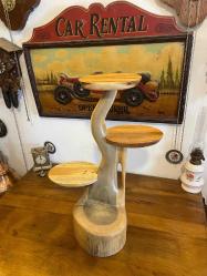 Ahşap tek parça kitaplık çiceklik