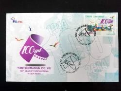 2014 Türk Sinemasının 100. yılı ilk gün zarfı FDC