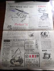 Cumhuriyet Gazetesi - 22 Aralık 1948 - Dışişleri bakanımızın beyanatı yazan Abidin Daver Başmakale - Macar elçisi Gulaşy hükümetimize iltica etti - CHP meclis grubunda Dün kopan fırtına - hadiseye Hüseyin Cahit Yalçın'ın ulus'ta çıkan bir başyazısı sebep oldu - Hamdullah Suphi Tanrıöver'in düştüğü yanlışlık - Beykoz futbol takımı Yunanistan'a gidiyor - af kanunu faydalı mı yoksa zararlı mıdır - İstanbul vapuru ile gelen eşyaların satıldığı yer fotoğraf - Doktor Lütfi Kırdar iyileşti fotoğraf - şehrazatın doğuşu Çemberlitaş sinemasında - Hitler ile hesaplaşma yazan Dr Schact yazı dizisi - Türkçe'nin zenginliği ve fakirliği Yazan İsmail habip Sevük - verem mücadelesi yazan Burhan Felek - prenses Elizabeth'in oğlu prens Charles sünnet edildi - canavar tohumu filmi Alemdar ve milli sinemada - kanlı taşlar filmi başrolde Vahi öz Nevin Aypar Aziz basmacı Taksim sinemasında - parker 51 dolmakalem - Gillette traş bıçağı - bugünkü radyo programı - Halda yazı makinesi - Philips bisikletleri