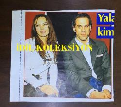 HANDE ATAİZİ'NİN DERGİDEN KESİLME FOTOĞRAFI - 13 x 11 cm EBADINDA