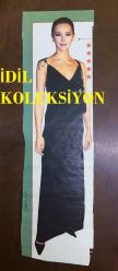HANDE ATAİZİ'NİN DERGİDEN KESİLME FOTOĞRAFI - 27 x 7,5 cm EBADINDA